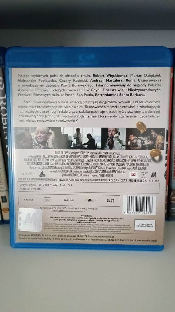 Zero film blu-ray