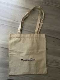 Лляний шопер Massimo Dutti