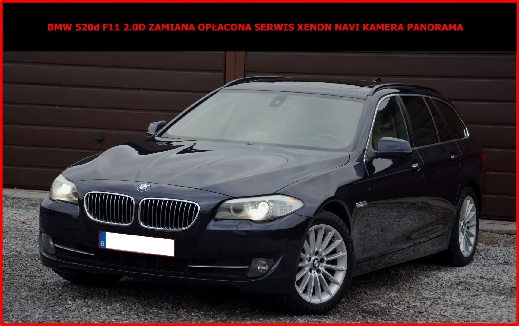 BMW 520d F11 2.0D 224tys km Zamiana Opłacona Serwis Xenon Panorama