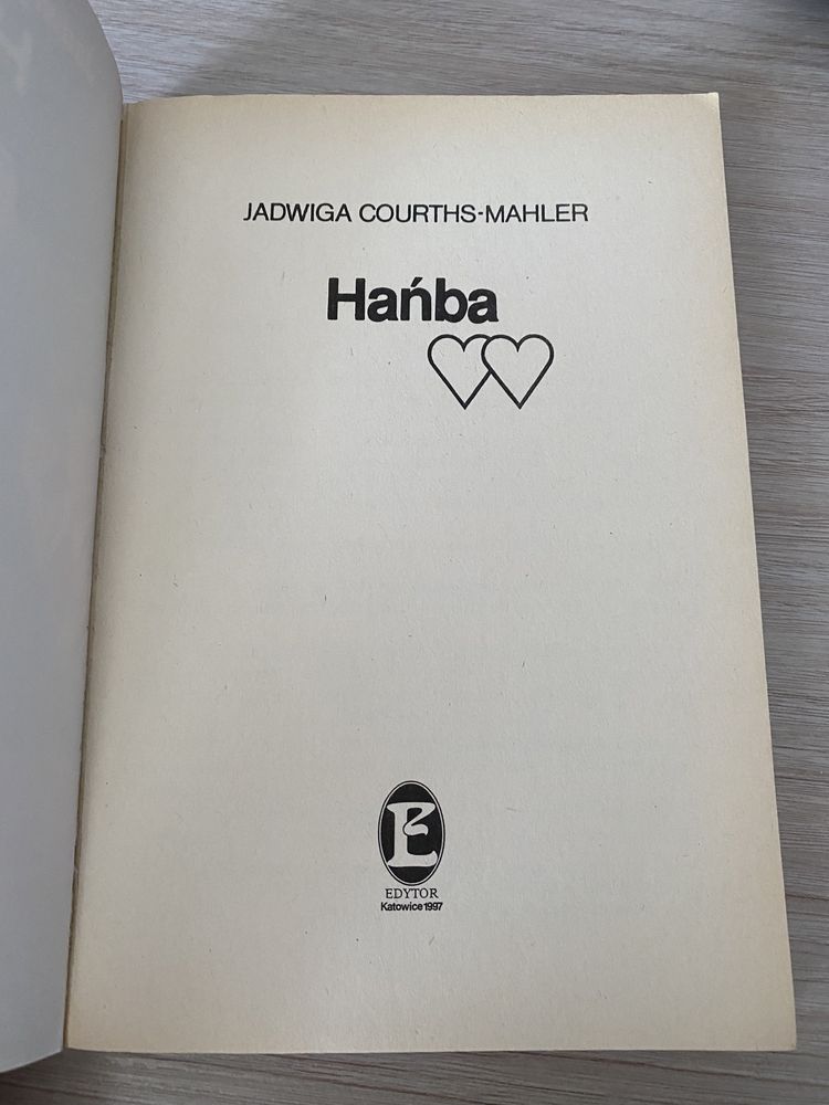 Książka ,,Hańba” - Jadwiga Courths-Mahler
