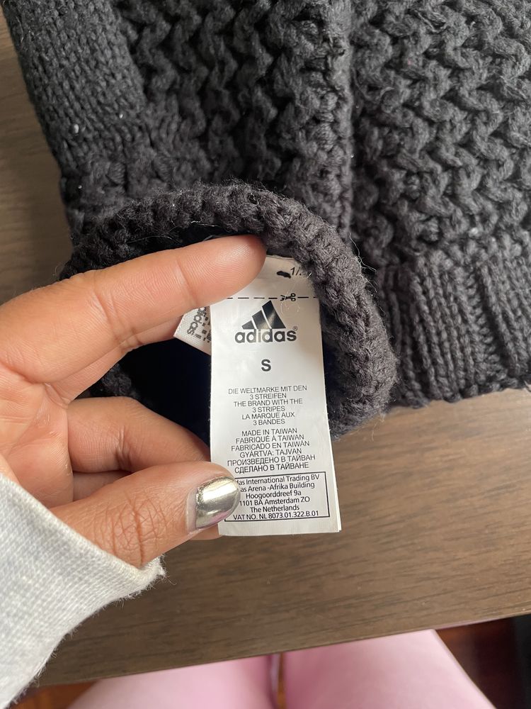 Gorro polar + Luvas pretas lã inverno Adidas Originals