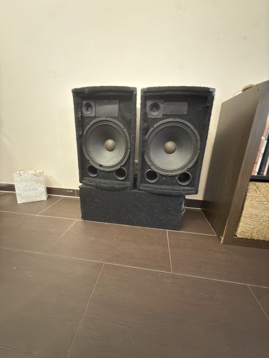 Sistema de som a funcionar