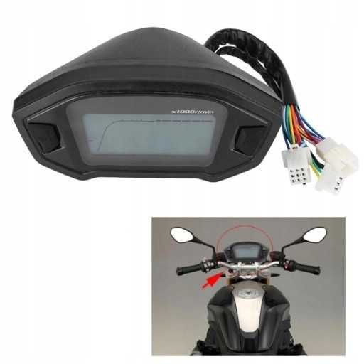 Uniwersalny Licznik Cyfrowy Motocyklowy Quad LCD czujnik motocykl