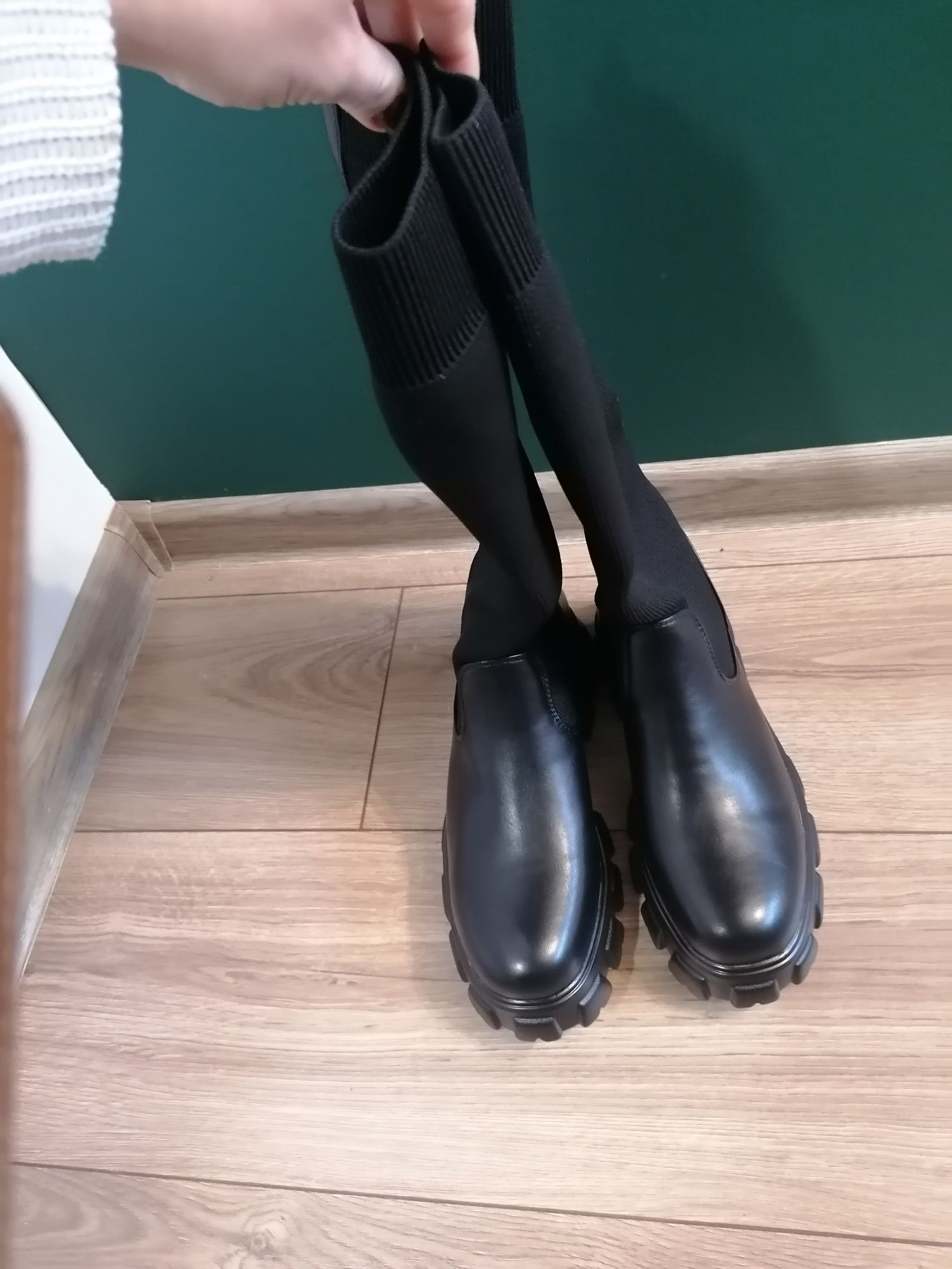 Nowe kozaki skarpety 38