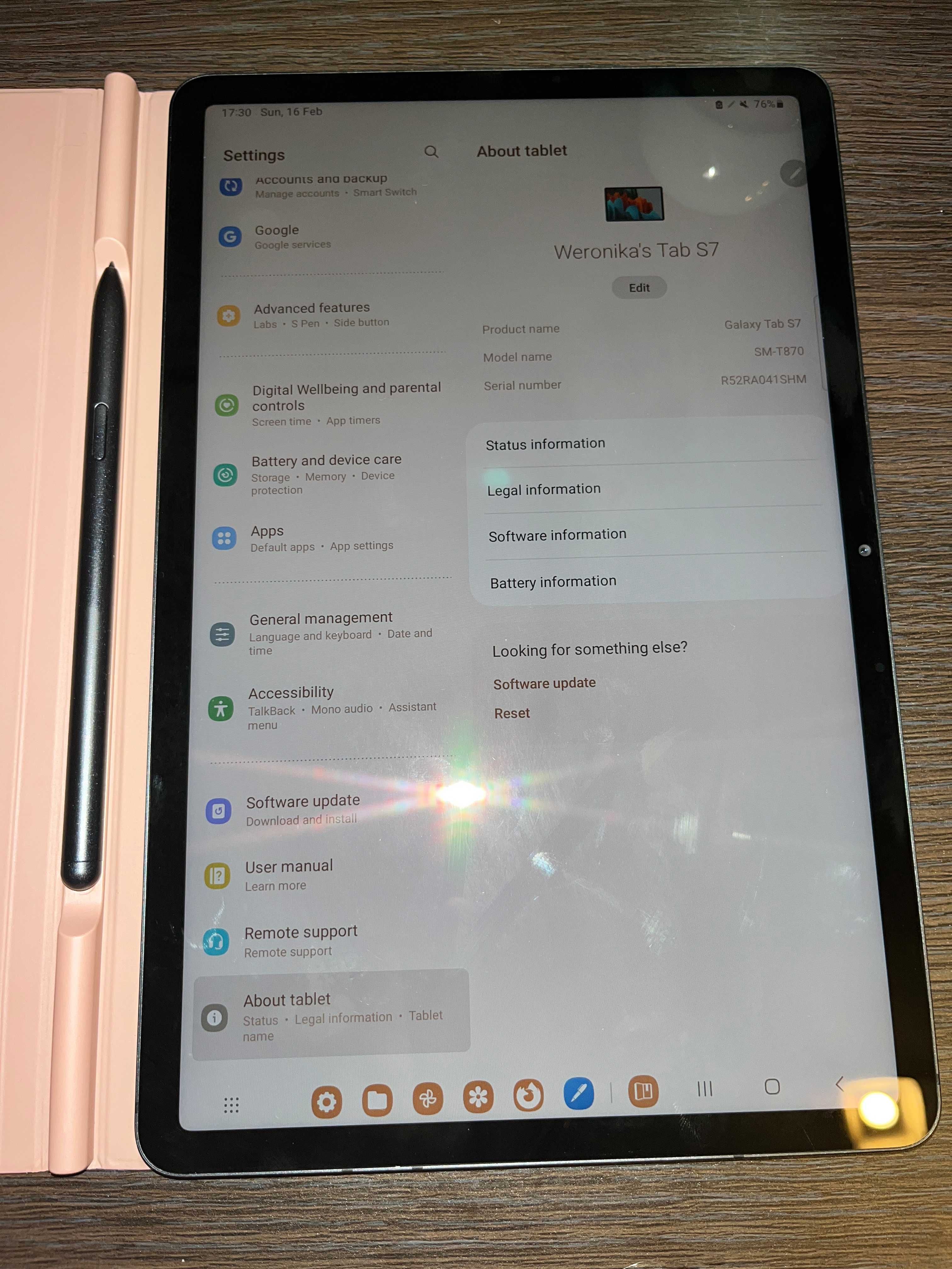 Samsung Galaxy Tab S7 128GB + rysik + Etui Samsung Book Cover Case róż