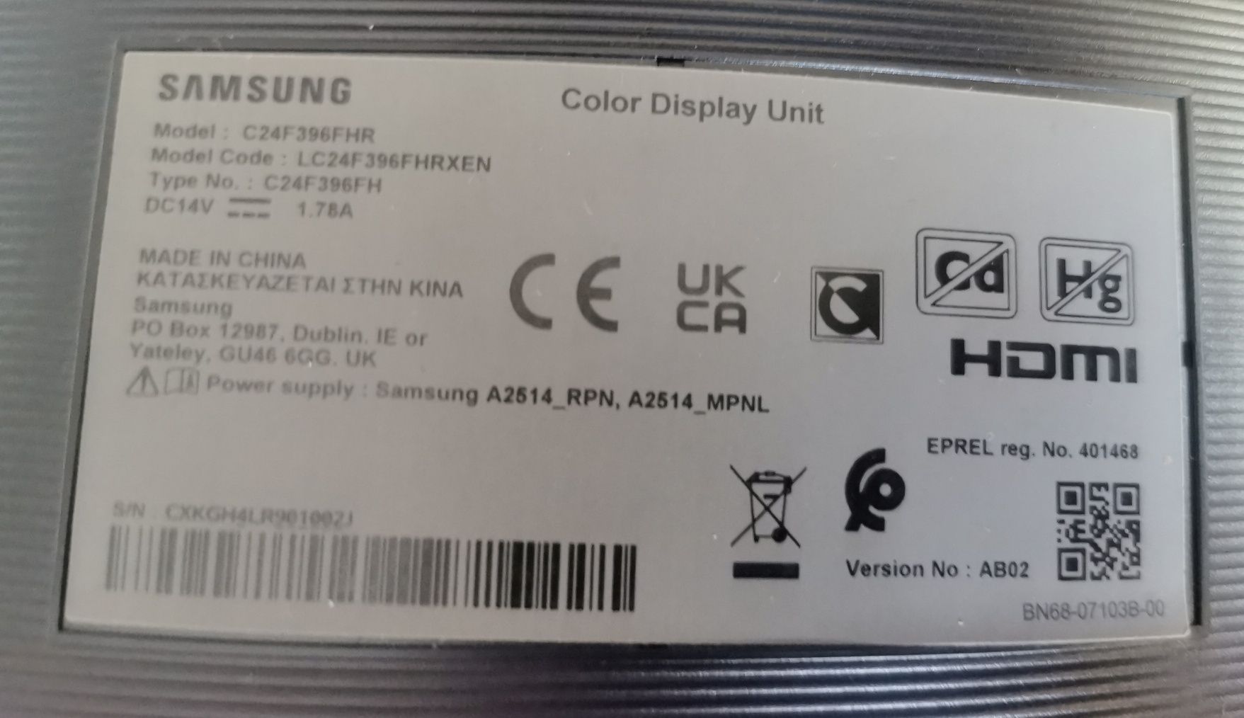 Monitor Samsung C24F396FHR 24" Full HD VA 60Hz 4ms Zakrzywiony