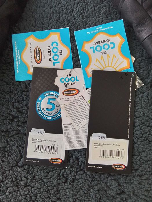 Kombinezon motocyklowy skóra 48-kurtka Held Cosmo + spodnie Held Avolo