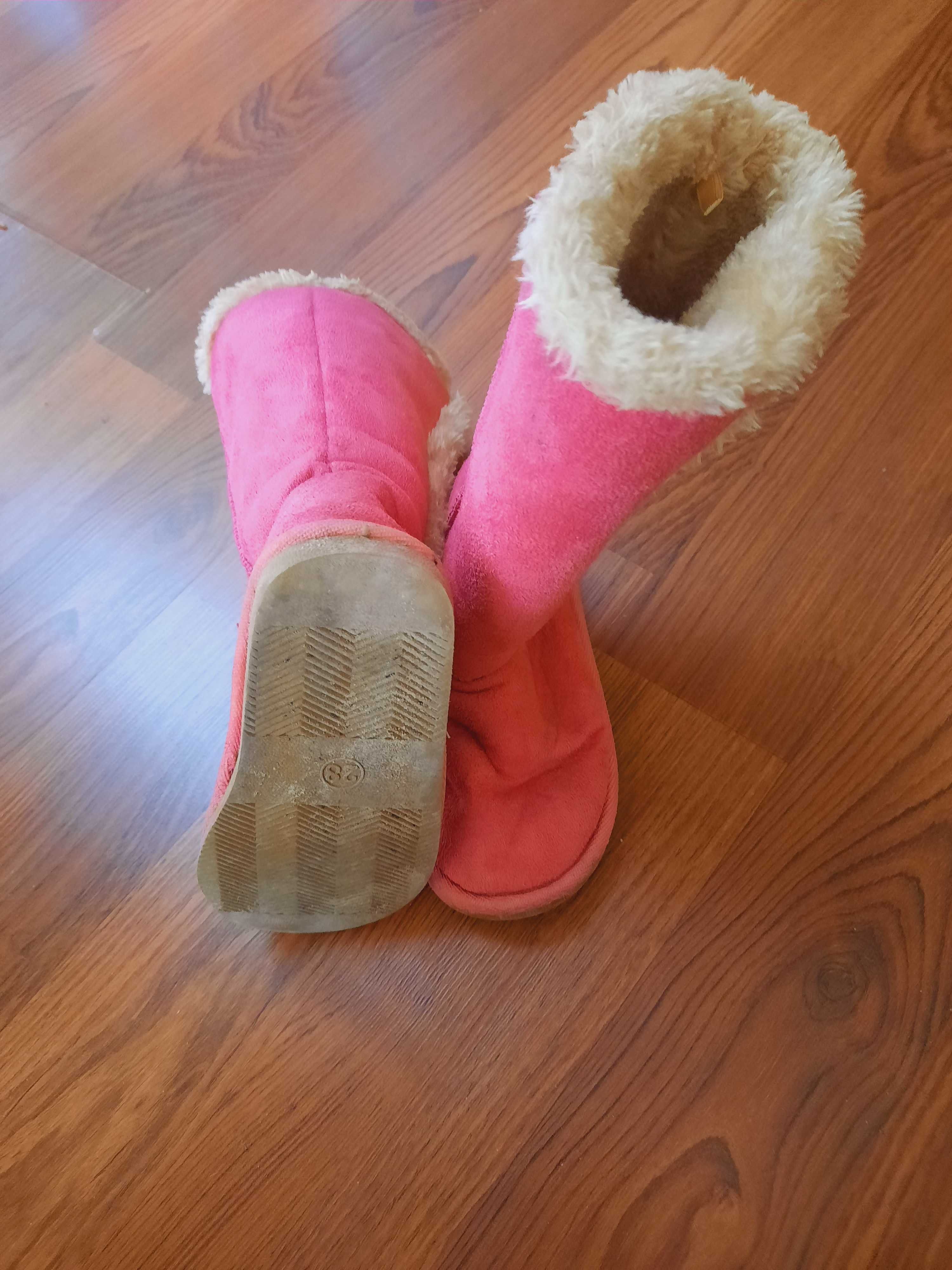 Śliczne ciepłe zimowe buty dziecięce Rozm.28, Dł. Wkładki ok.18cm.