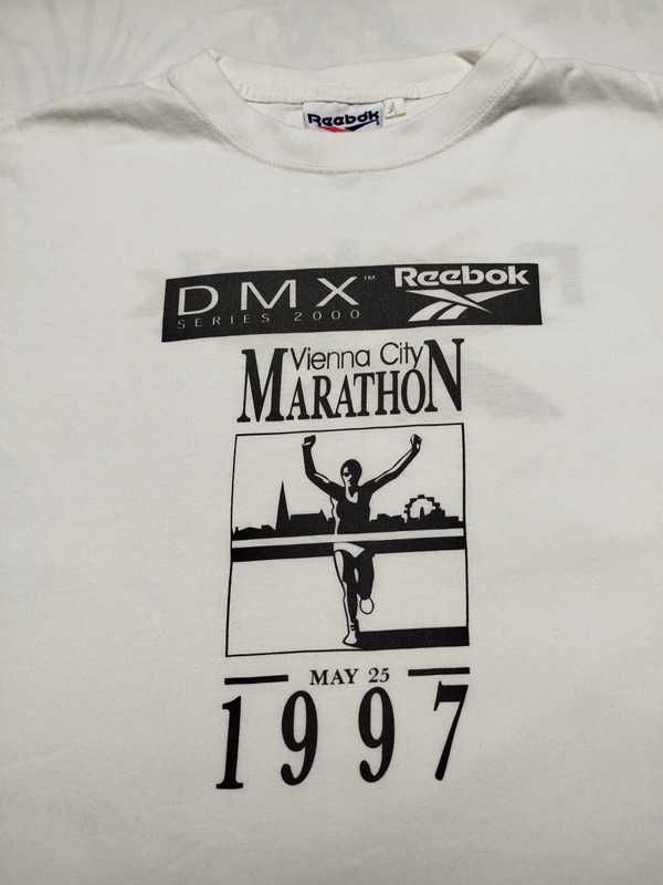 1997 90s Reebok DMX Vienna Marathon Vintage T-Shirt Koszulka