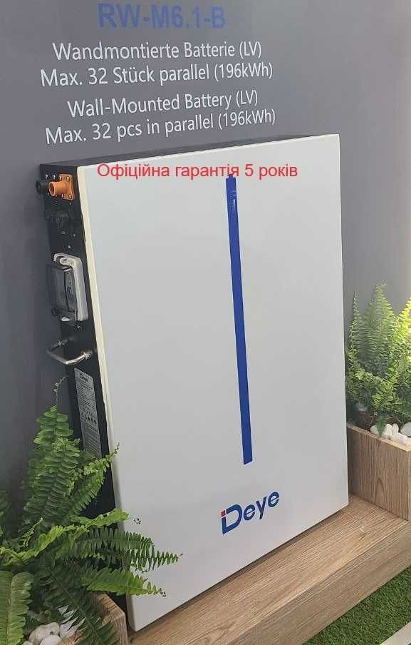 Наявність! Акумуляторна Батарея Deye RW-M6.1-B 48В 120 Ah LiFePO4