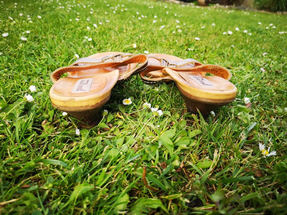 Złote sandałki wsuwane - Paul Green: rozm.40