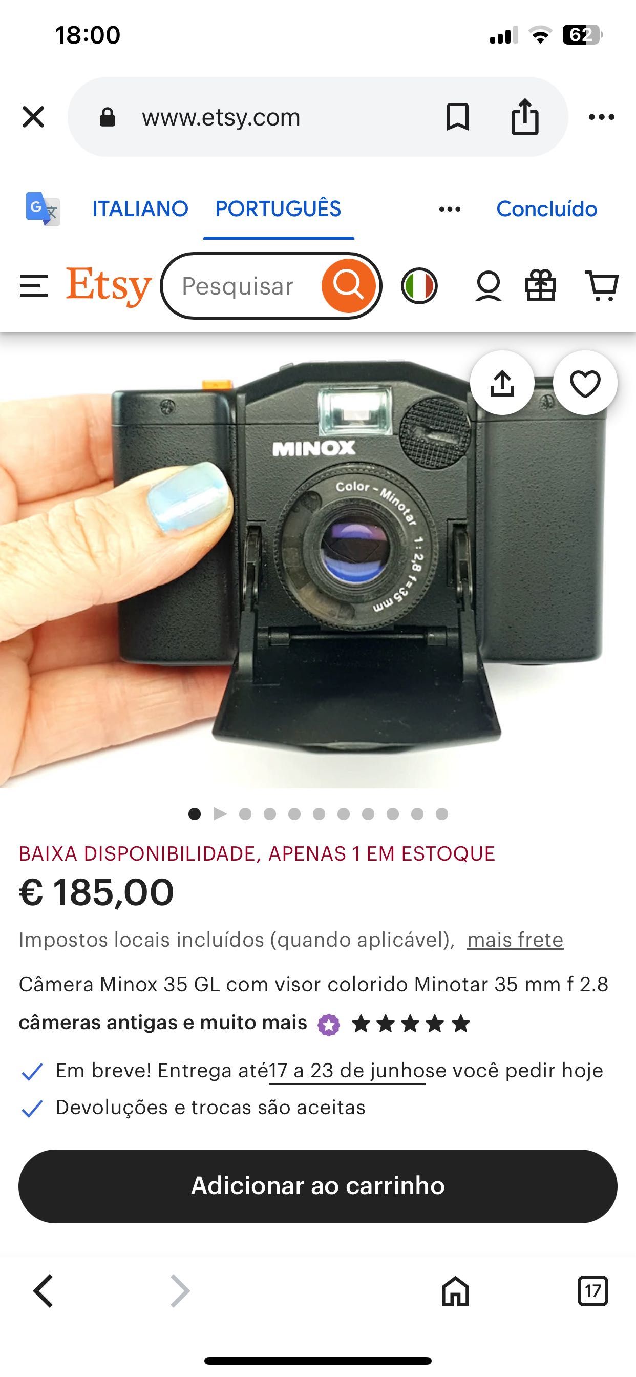 Máquina Fotográfica Minox 35 EL