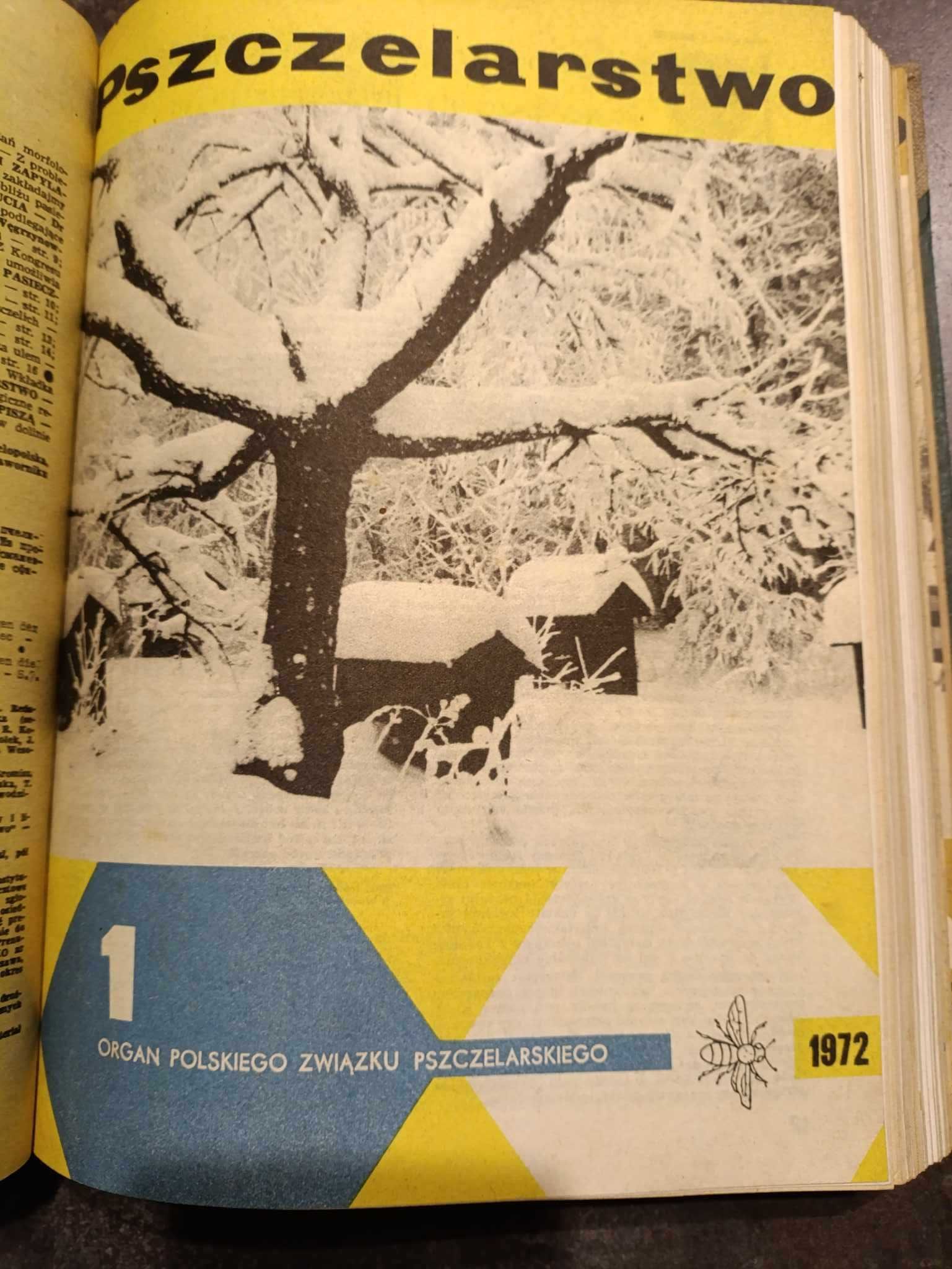 Pszczelarstwo magazyn kompletne roczniki 1971 i 1972 oprawione