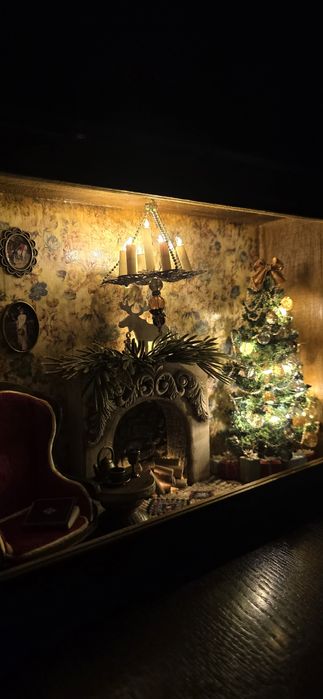 Різдвяна, новорічна композиція, мініатюра, об'ємна картина