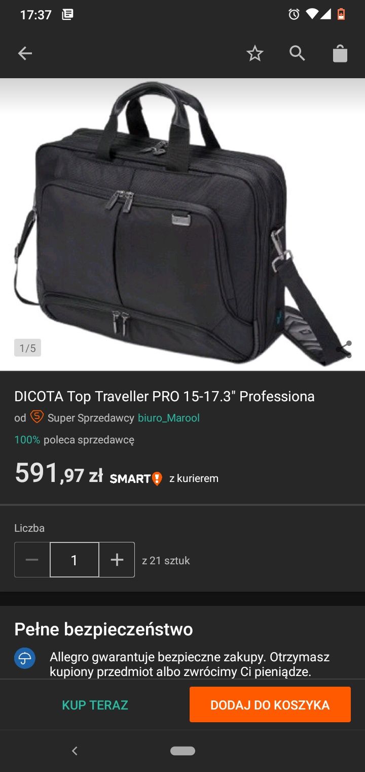 DICOTA TOP Traveller Pro torba na laptopa nowa