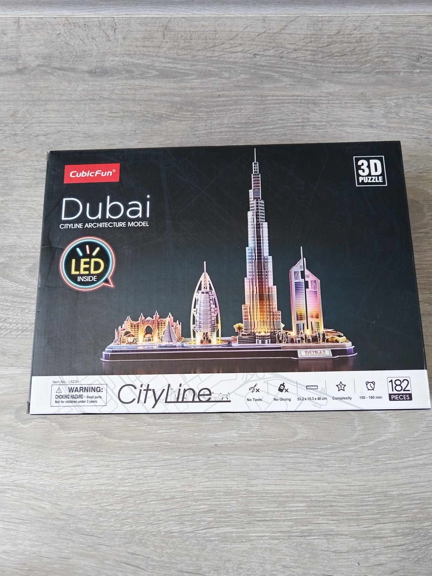 Puzle 3D dubai z Oświetleniem LED