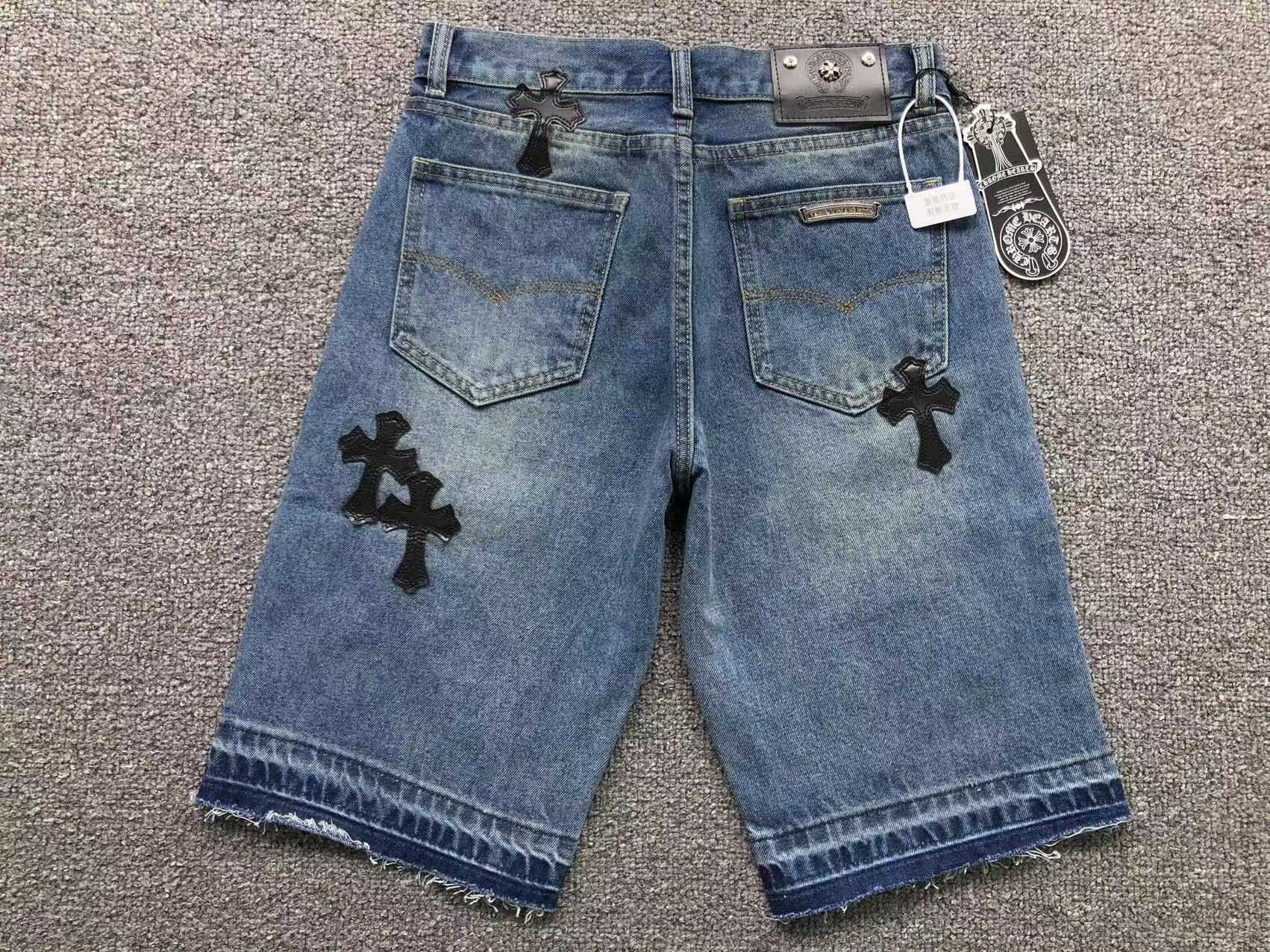 Джинсові шорти Chrome Hearts шорты хром хартс