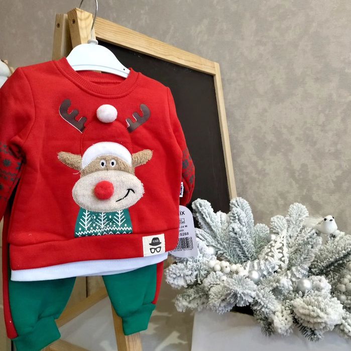 Костюм теплий новорічний, св'ятковий для хлопчика і дівчинки