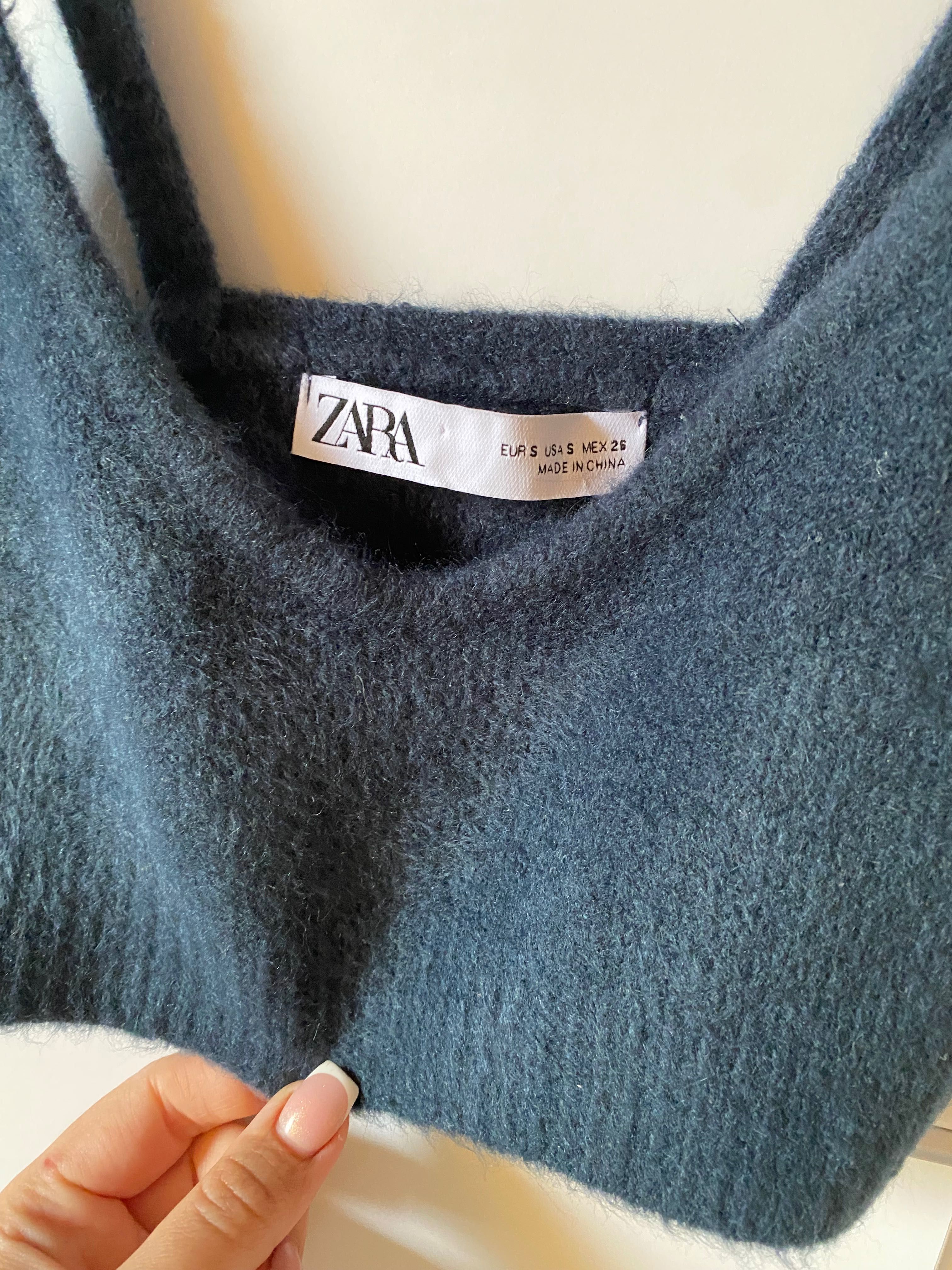 Top sweterkowy Zara r.S