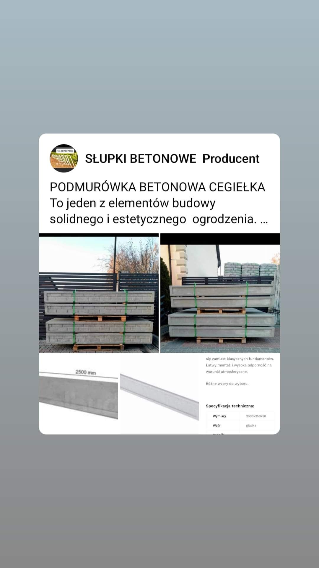 Podmurówka Betonowa Producent