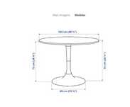 Mesa Redonda Branca IKEA DOCKSTA  103Cm x 75Cm