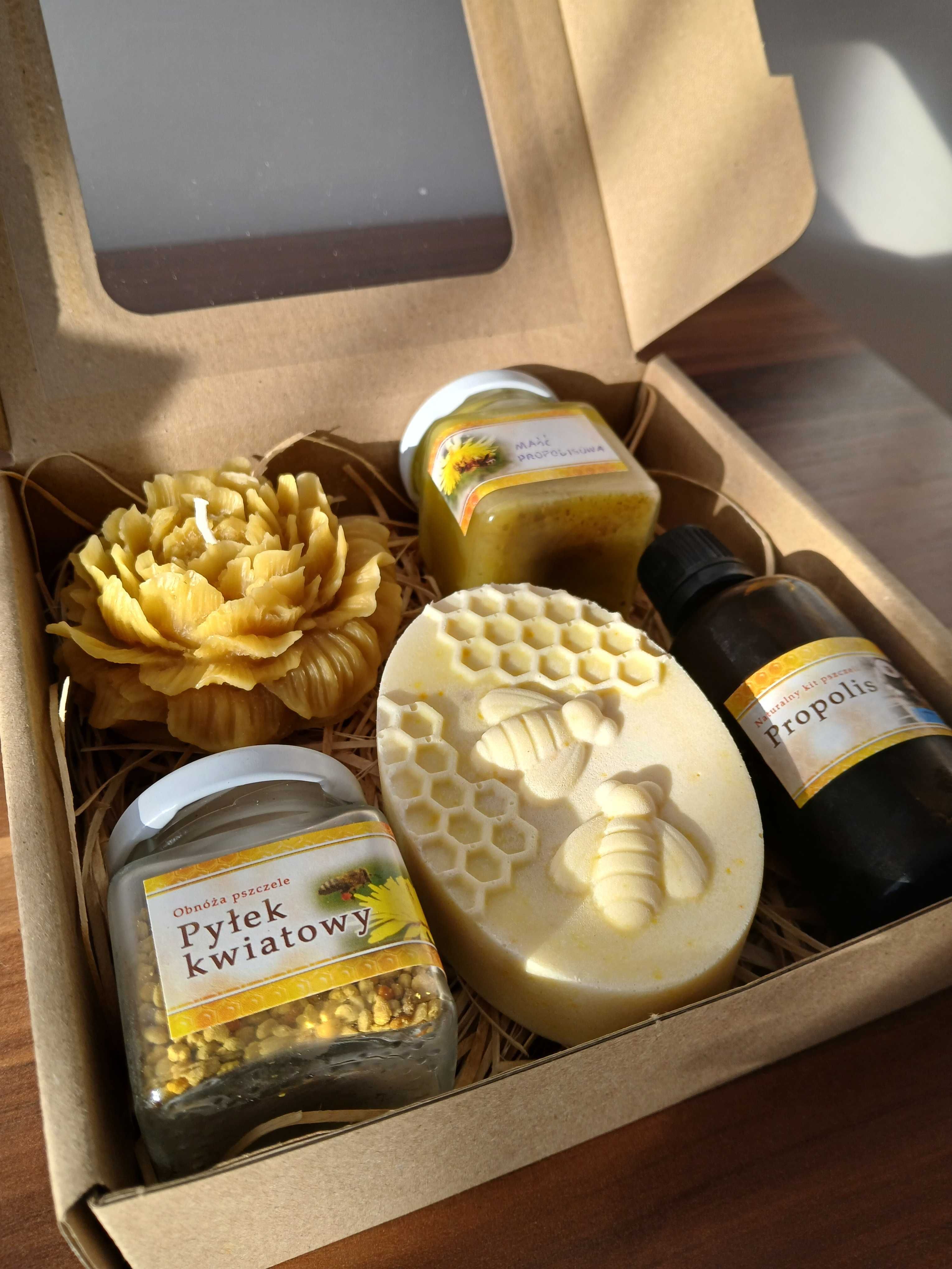 Świeca chrzest komunia - 100% naturalny wosk pszczeli DUŻA