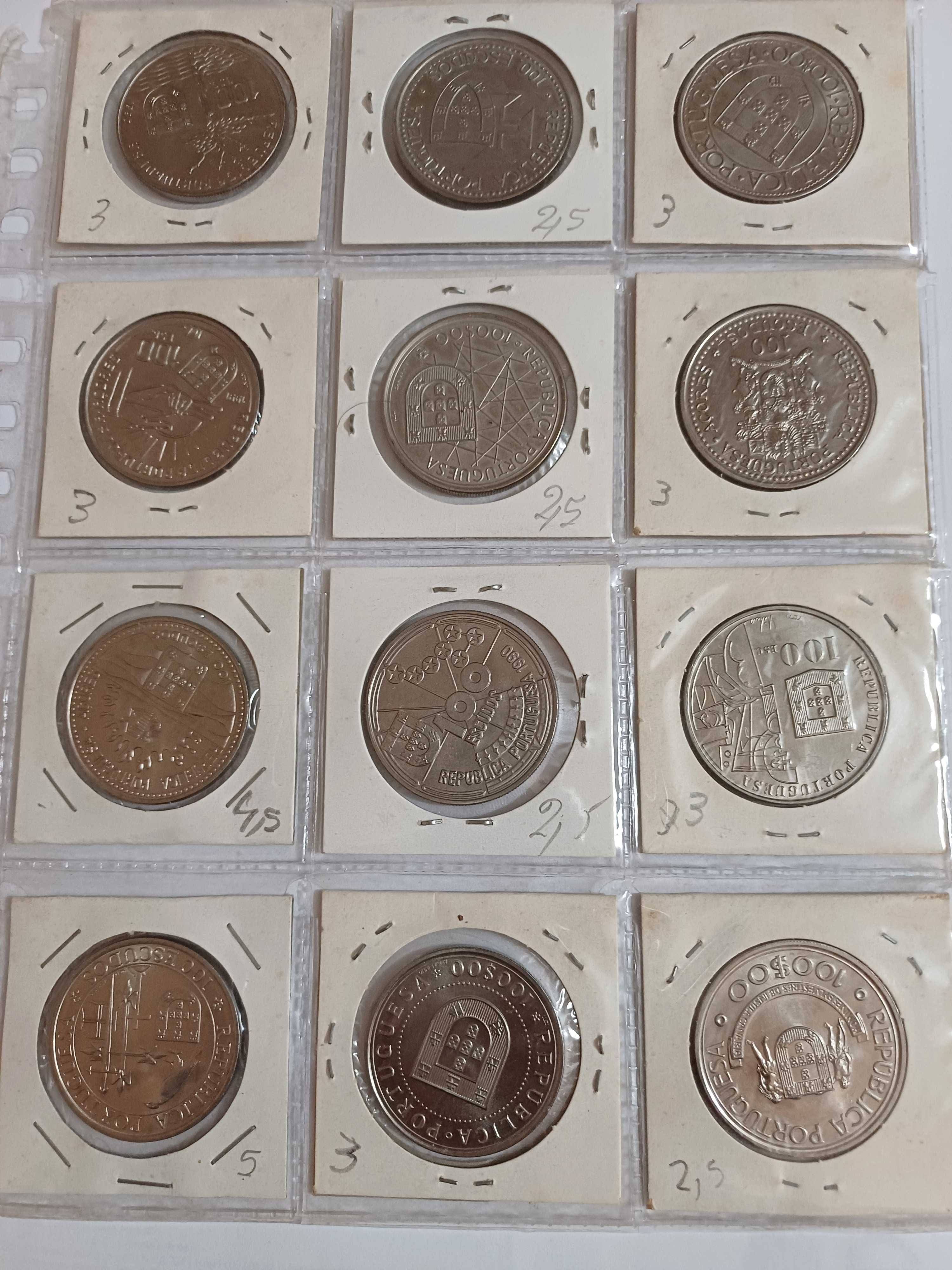 MOEDAS COMEMORATIVAS as 19 de 100$00 de 1985 até 1995 em Cupro-Niquel