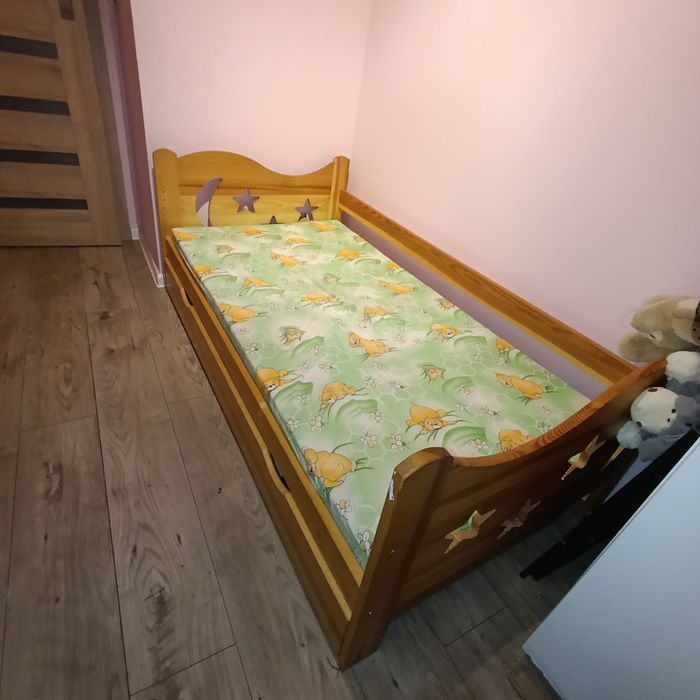 Łożko dziecięce drewniane   wym.164x87