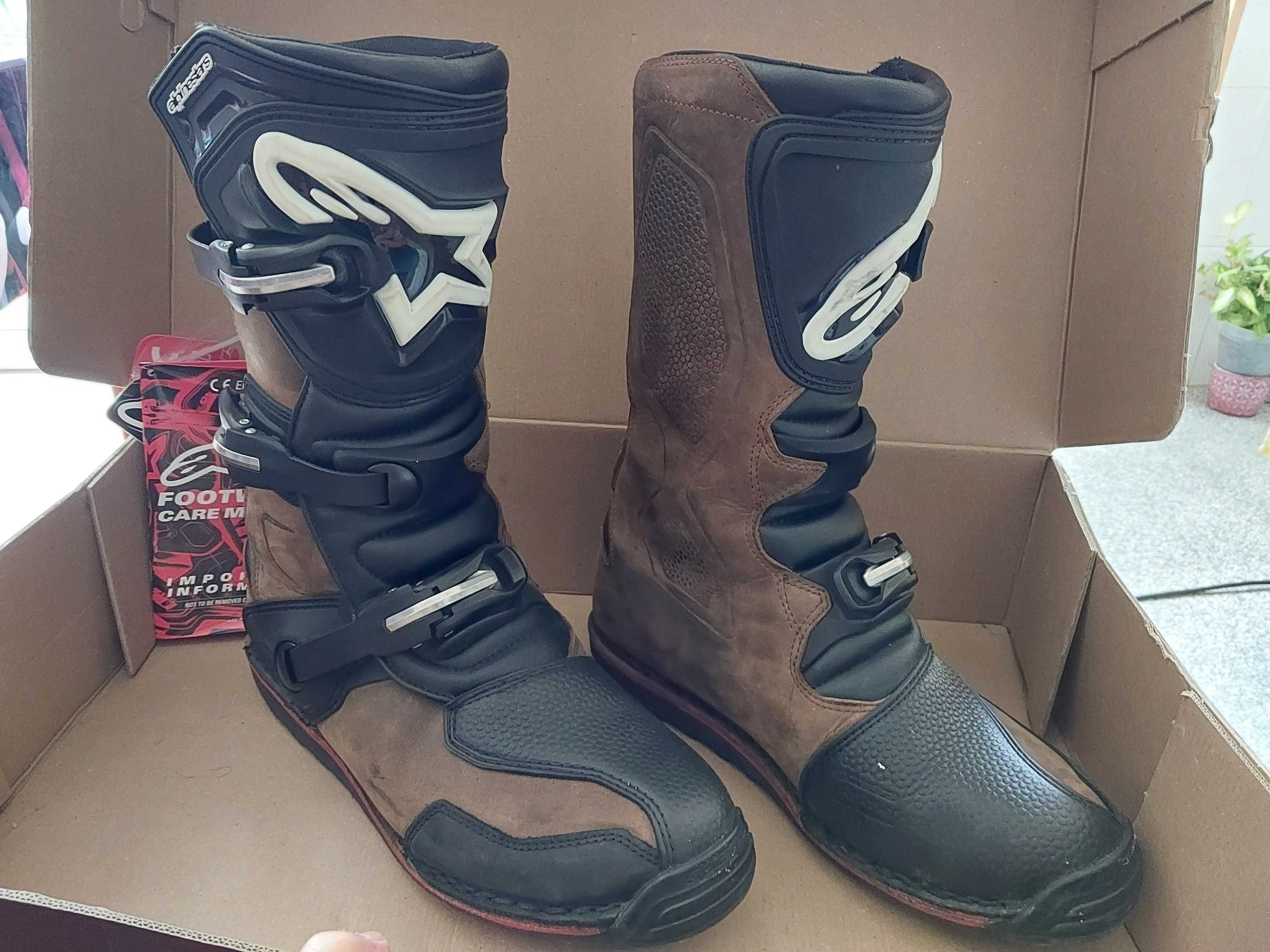 Alpinestars botas de mota TECH T BROWN OILED