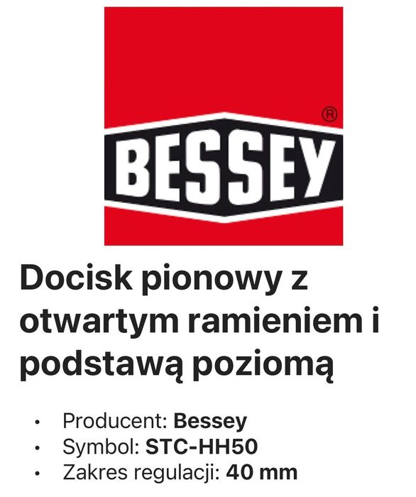 BESSEY Docisk pionowy 2 sztuki