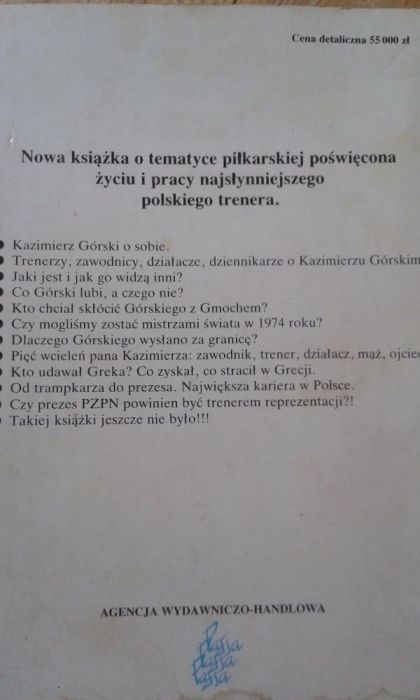 Sekrety trenera Górskiego,piłka nożna