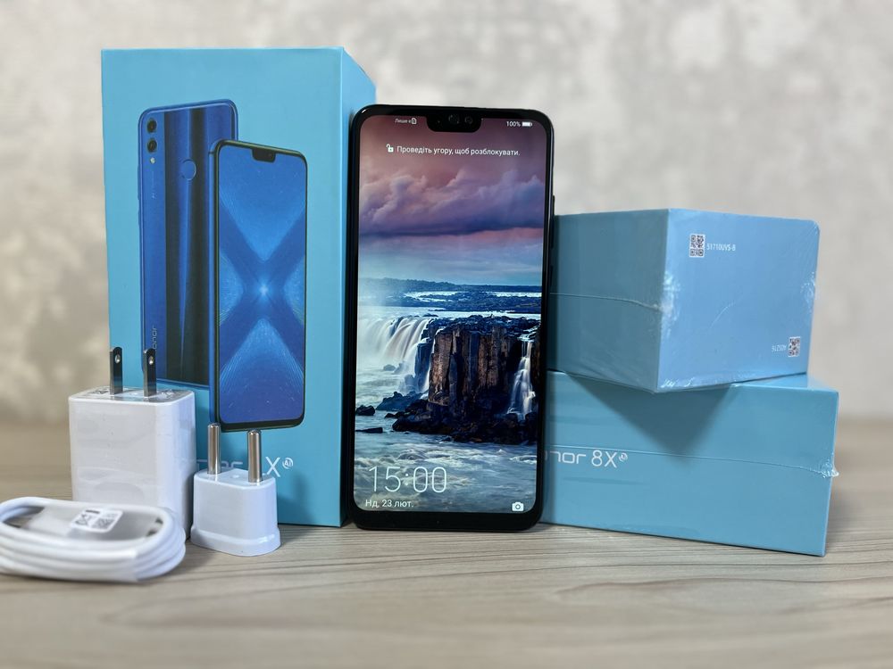 Нові!Смартфони Huawei Honor 8X 6/128GB Black+чохол+захисне скло