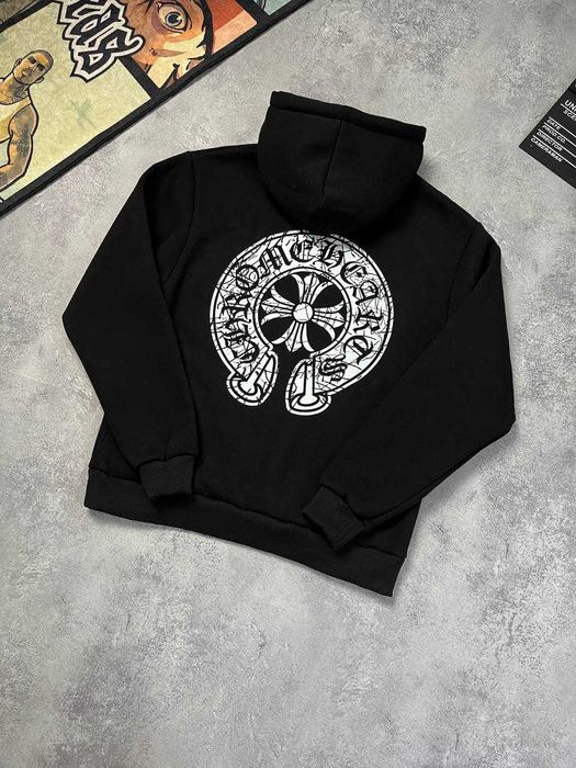 Чорне Худі Chrome Hearts з бірками