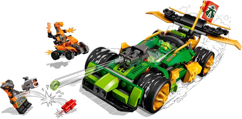 LEGO NINJAGO 71763 Samochód Wyścigowy Lloyda Python Cobra