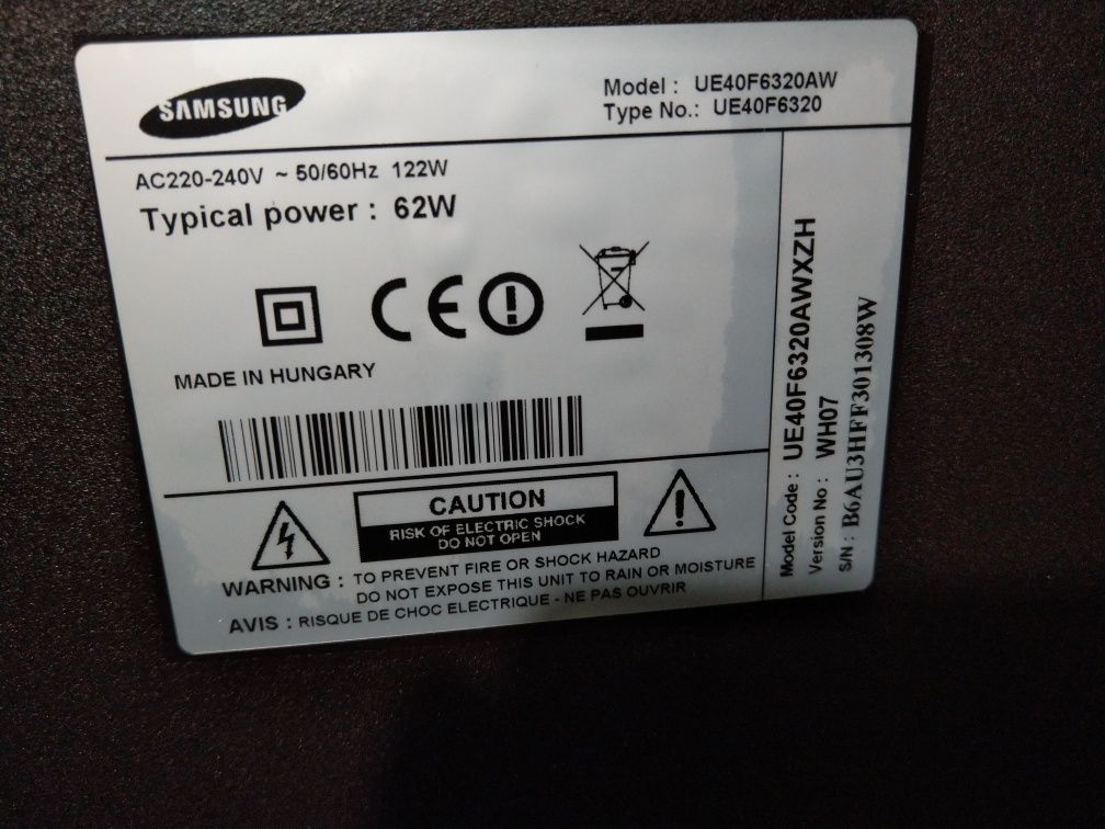 Telewizor Samsung model UE40F6320AW