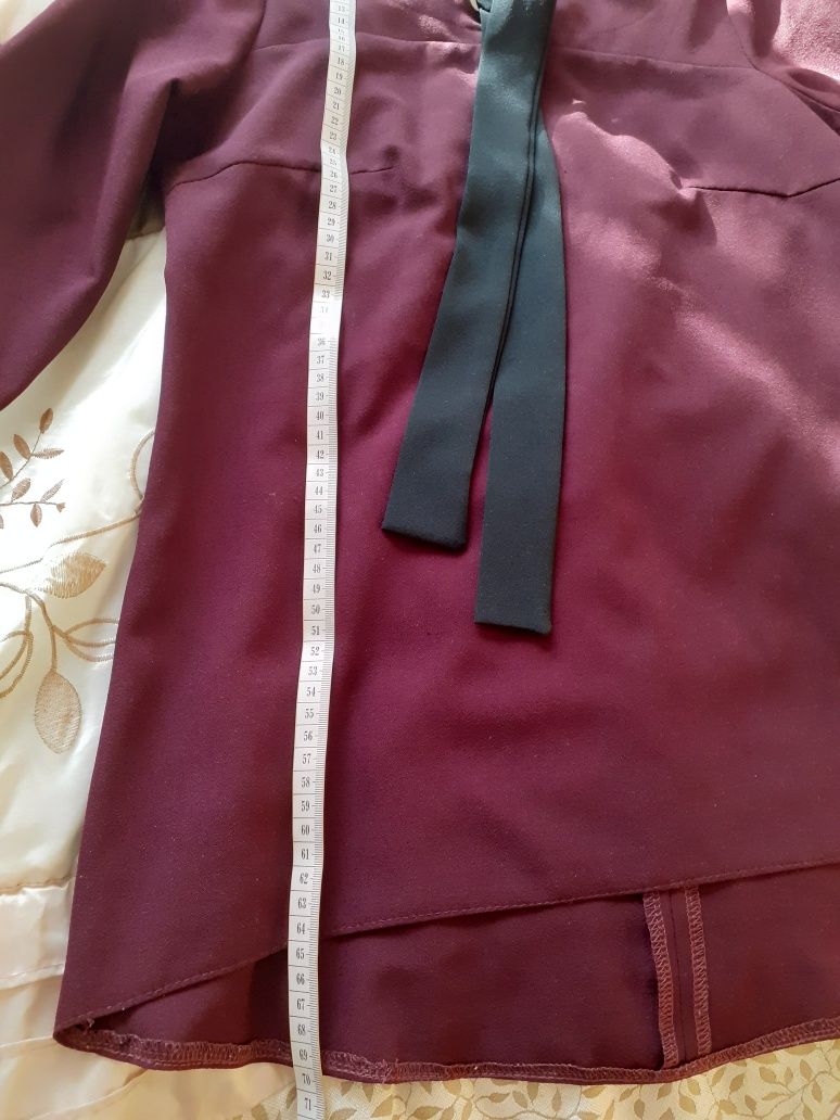 Bluzka elegancka S bordo burgund