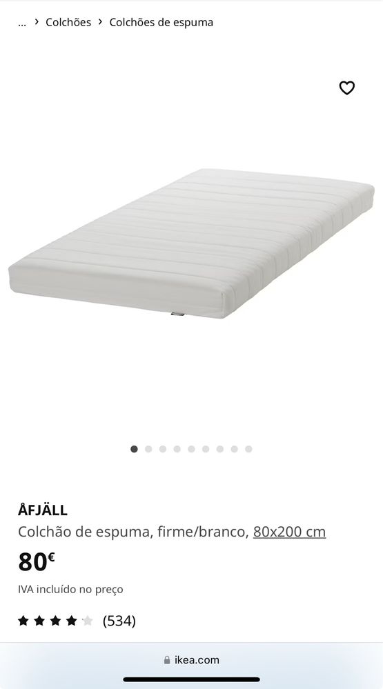 2 colchoes IKEA com pouquissimo uso 60 eur cada 100 eur os dois
