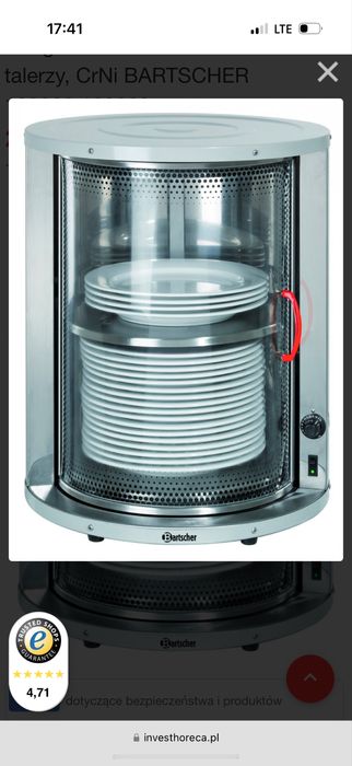 Nowy Podgrzewacz Do Talerzy 30-40 Sztuk Max 32 cm Bartscher 103069