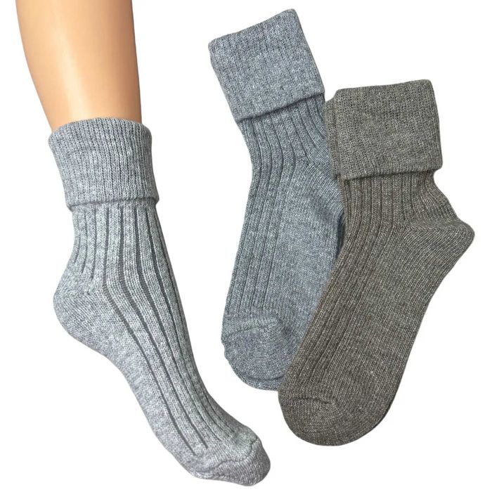 Вовняні Жіночі Шкарпетки З Відворотом