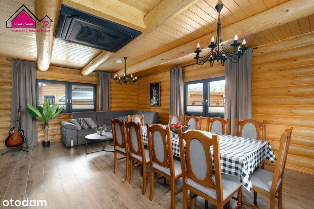 Całoroczny dom z bala nad jeziorem