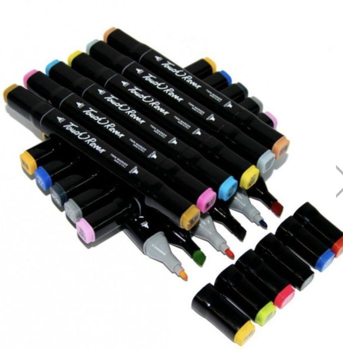 Набор скетч-маркеров 60 шт. для рисования двусторонних Touch