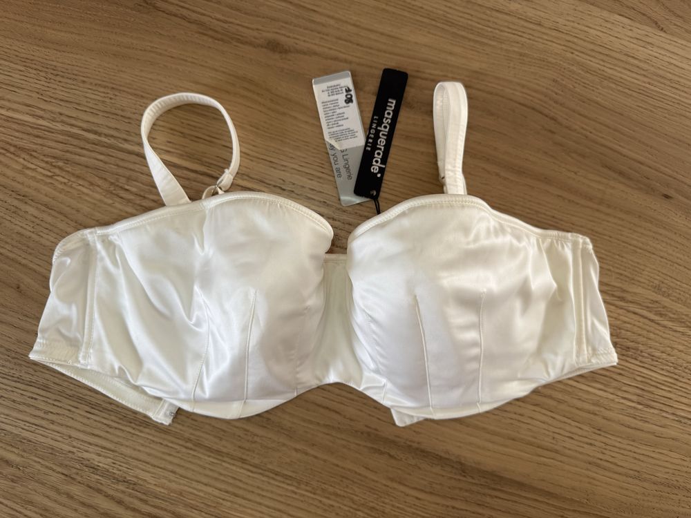 Biustonosz nowy 80F bardotka strapless brytyjskiej firmy Panache