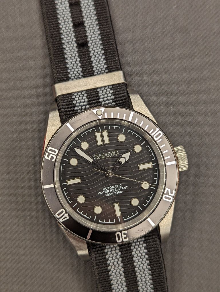 Seiko mod delta czarny NATO 41mm szafir