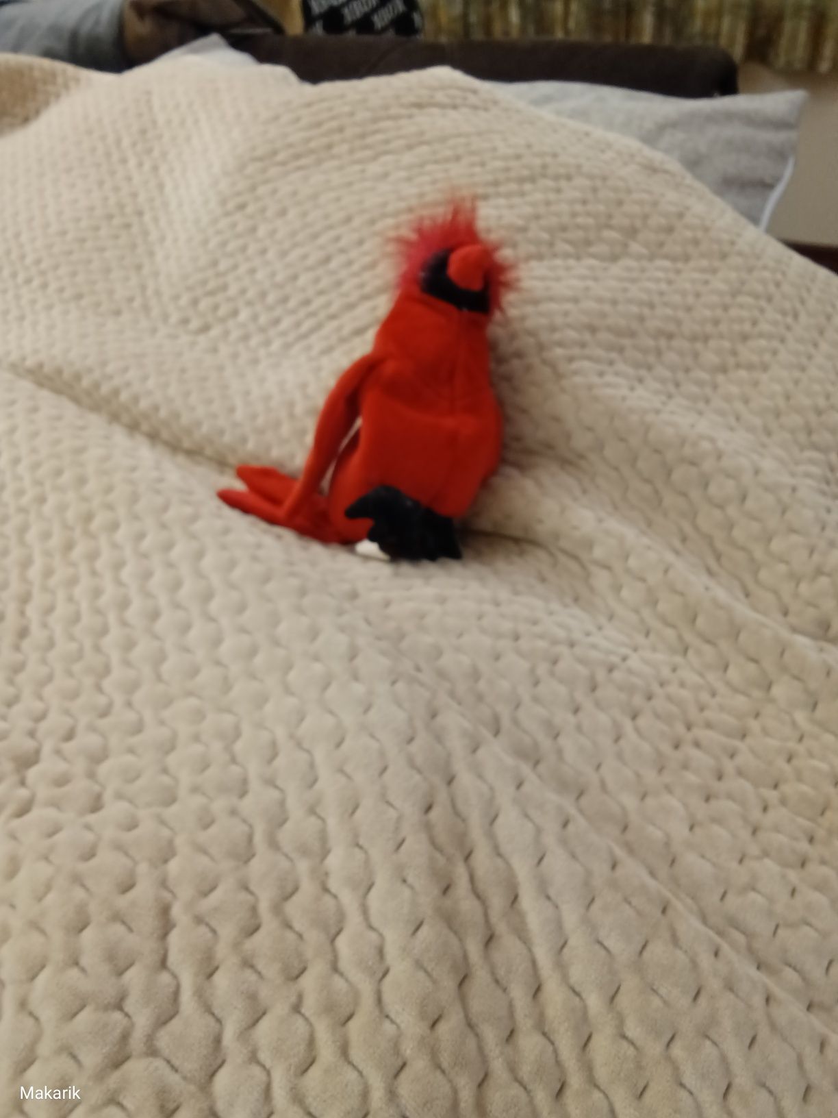 Пташка кардинал плюшова іграшка