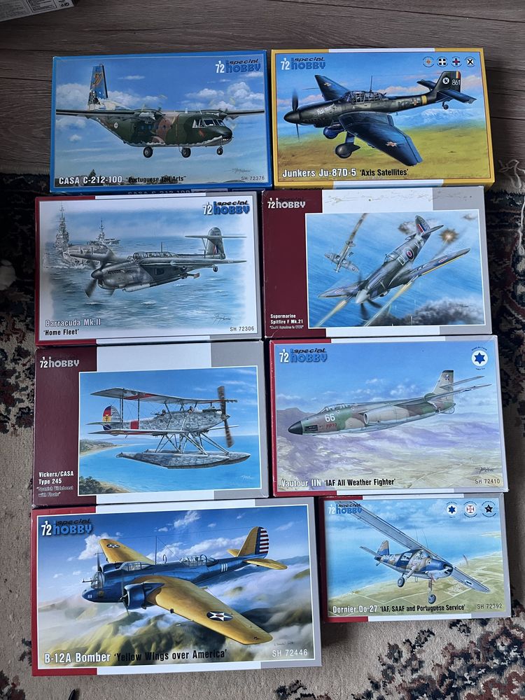 збірні моделі літаків та причіпу special hobby