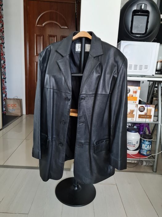 Marynarka męska ze skóry naturalnej