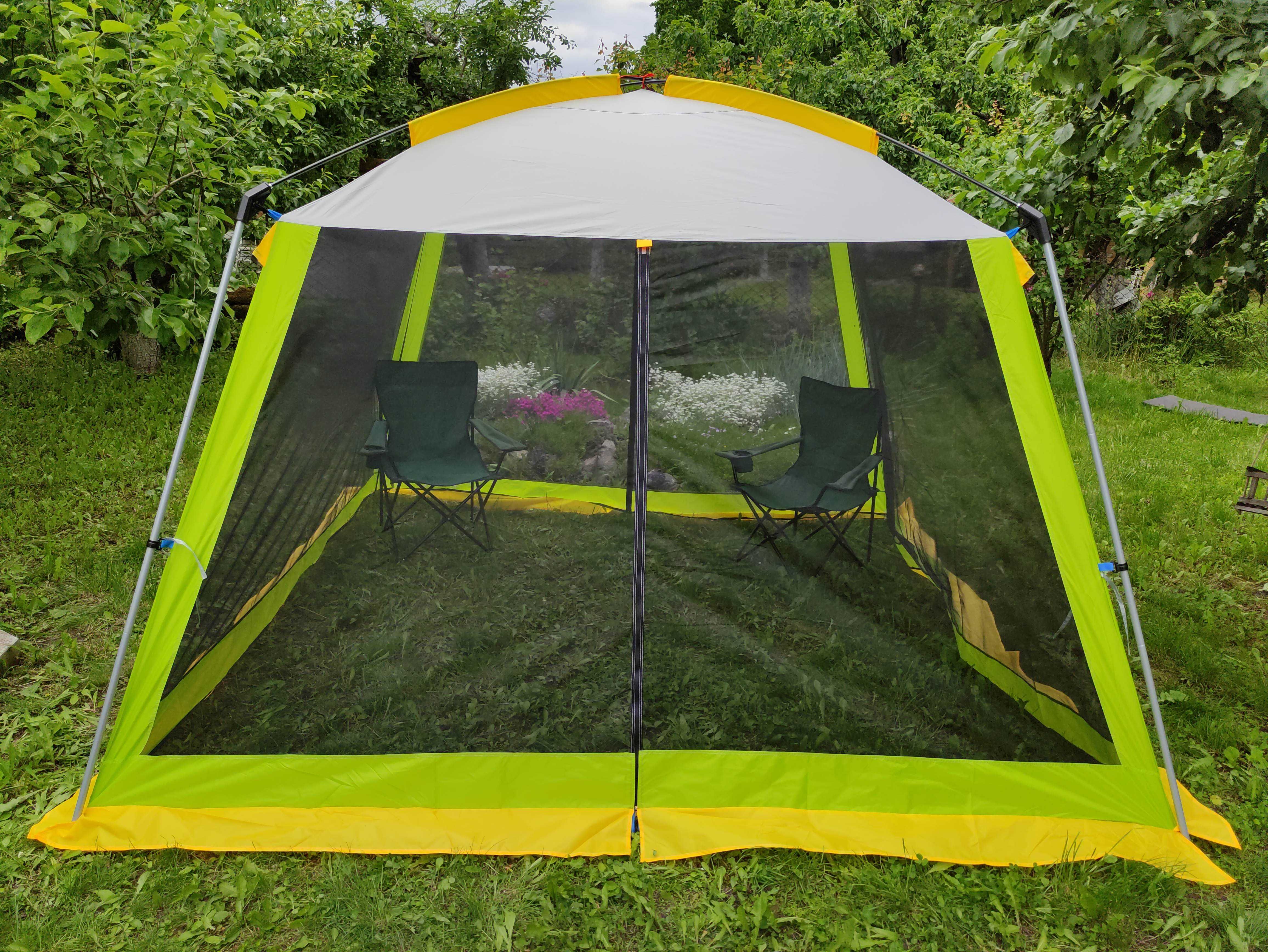 Большая палатка-шатер площадью 9кв.м, для моря, природы, рыбалки