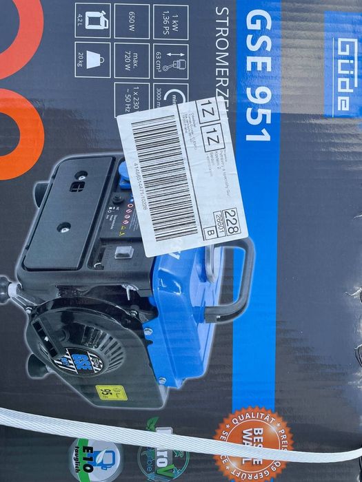 Бензиновий генератор, двотактний двигун (2-Takt) з паливною сумішшю бе