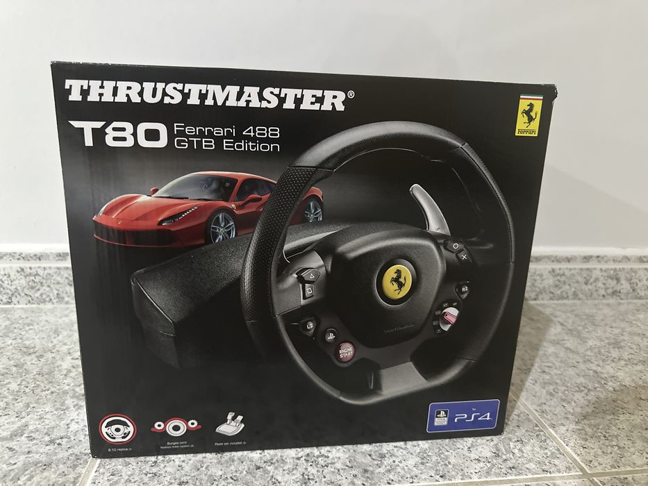 Volante e Pedais Thrustmaster T80 Ferrari 488 GTB Edition