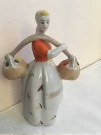 Порцелянова статуетка «Дівчина з грибами»